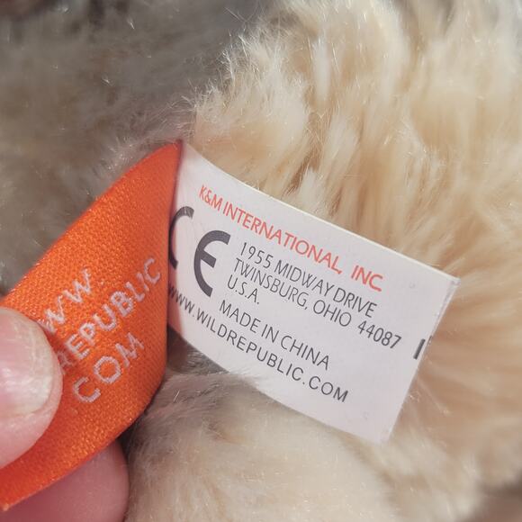 Wild Republic Eco-Friendly CK Mini Wolf Plush Toy 7" Grey White Soft With Tags - Picture 15 of 16
